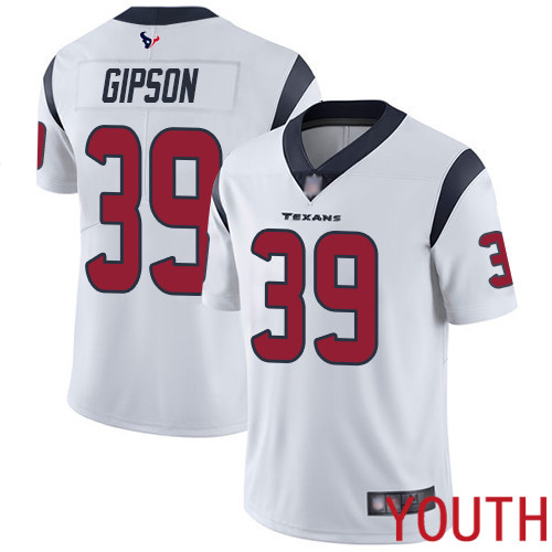 Houston Texans Limited White Youth Tashaun Gipson Road Jersey NFL Football #39 Vapor Untouchable